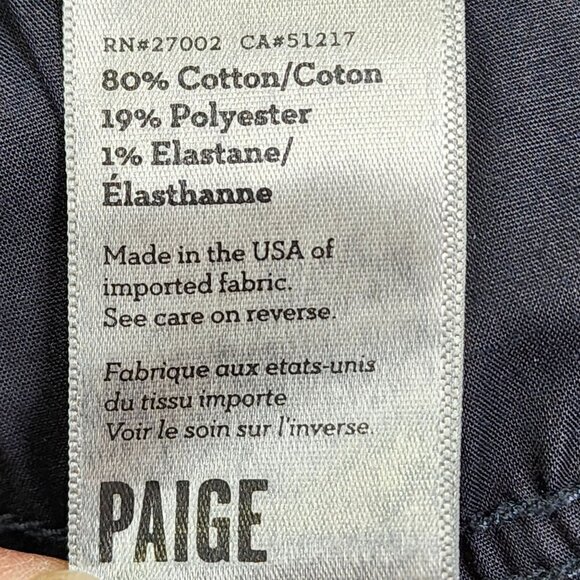 Paige Skyline Skinny Jeans Size 27 Dark Wash Womens Stretch Denim - Picture 6 of 16